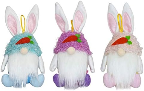 Абоофан 3 парчиња Велигденски безлични кукли со кукли тегли за зајаче уво