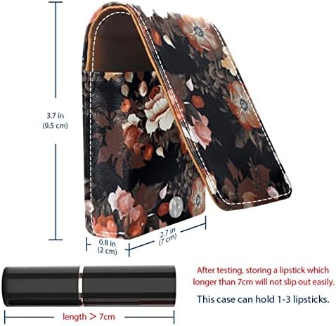 Кармин за шминка ОРИУКАН торба ЗА кармин со огледало пренослив торбичка за складирање кармин организатор за складирање сјај за усни, Пасторален