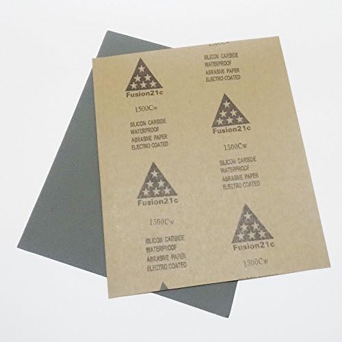 5 листови шкурка 1500 Грит водоотпорна хартија 9 x11 Влажен/сув силиконски карбид