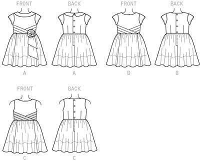 Модели на путер B6315 Детски/девојчиња со плетенка-кумербанд фустани, големина CL