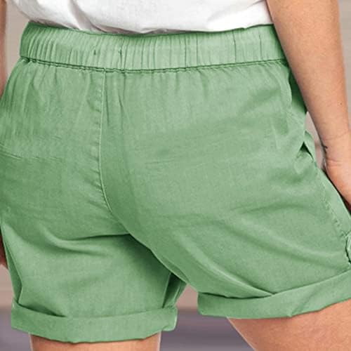 Seainthesonенски обичен половината од половината, џебните џебни шорцеви од половината на половината, влечејќи цврсти удобни панталони еластични