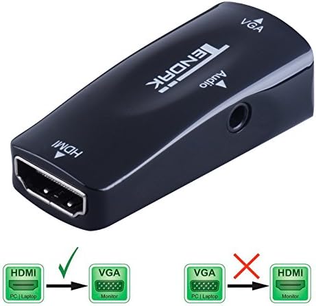 Tendak HDMI до VGA конвертор злато-позлатена активна HD 1080p женска до женска адапте