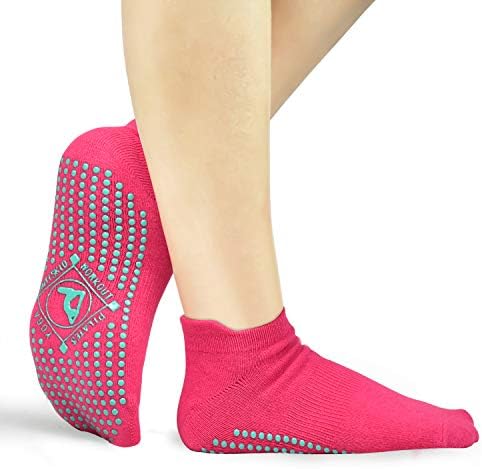 Елутонг Пилатес Јога не лизгачки чорапи 4 пара лепливи балетски тренинзи болнички чорапи за дами