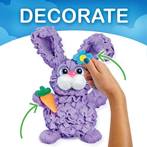 Креативност за деца занаетчиски занаетчиски комплет за занаетчиски прсти - Научете го плетениот прст за деца - направете своја играчка за кадифен зајаче