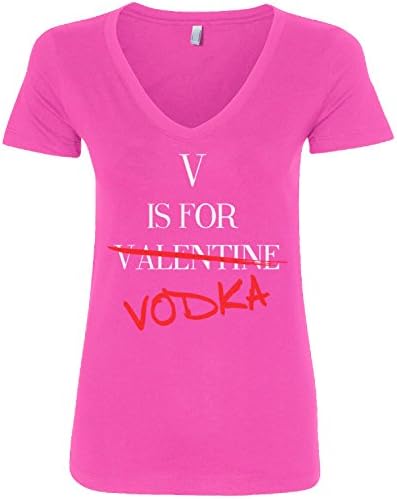 The ThreadRock Women's V е за маица за в Valentубена водка V-вратот