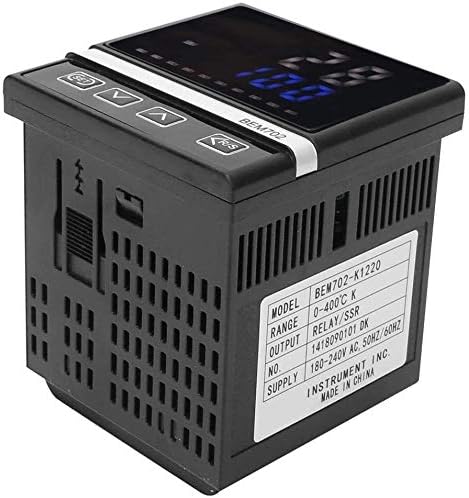 Контролер на температура ZYM119 180-240VAC, К-тип LED дигитален дисплеј Контролер на температура, реле/SSR, BERM BEM702-K1220,