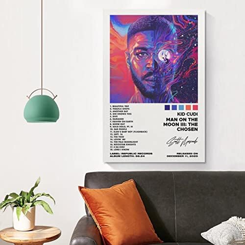 Човек на Месечината Кид Куди албум Корица постер Постер рамка за закачалка Постери за скролување платно Декоративно виси сликарство