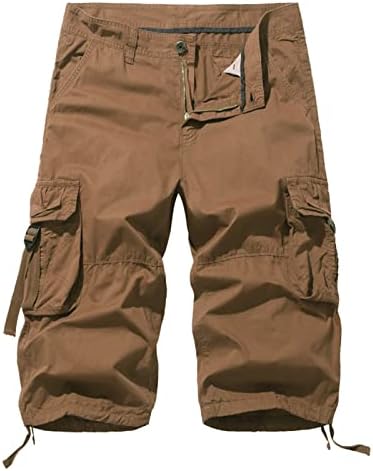 Машки шорцеви случајни, летни шорцеви за машка комбинирана каприс директно мулти џеб