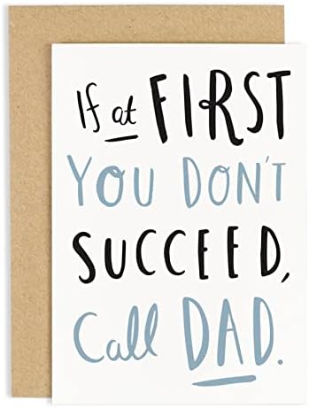 Стариот англиски копродукции, јавете се на тато Смешна картичка за Денот на таткото - шега за роденденска картичка за тато | Шега хумор среќен ден на таткото за него