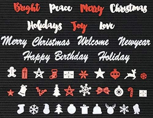 Божиќен празник поставен за табли со букви - курзивни зборови, икони, декорација за подобрување на вашиот знак за почувствувана порака - 238 парче со снегулки, ирваси,