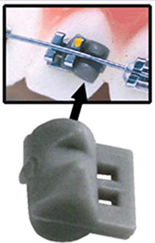 100 парчиња Ортодонтски ротациони клинови за лигатура ротирачка подлога за стоматолошки еластични гумени ленти