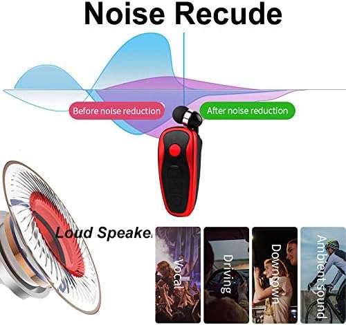 MaseLive Повлечена безжична слушалка безжични слушалки Бизнис канцеларија Возач на ушите со клип што може да се повлече од бучавата што може да се откаже од ушите