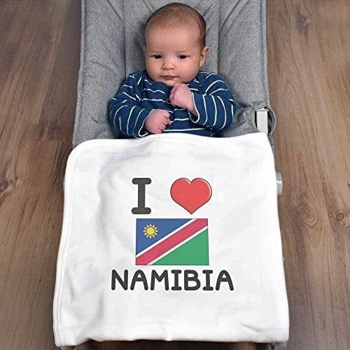Азиеда „Ја сакам Намибија“ памучно бебе ќебе / шал