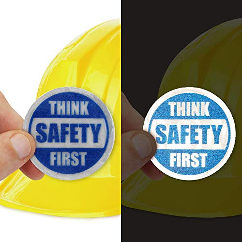 Пакет „Комитет за безбедност“ на SmartSign од 5 етикети со тврди капа | Ретро-рефлективен, 2 круг