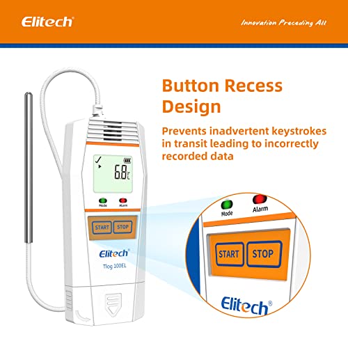 Elitech TLOG 100EL Дигитална дигитална температура за логирање на температурата за време