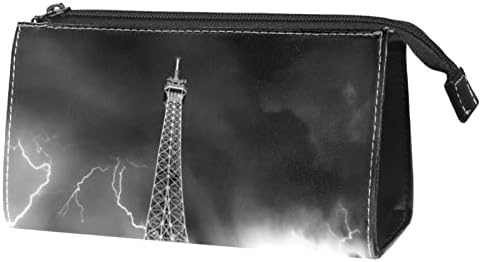 Тбуобт Торба За Шминка Патување Козметичка Торба Торбичка Чанта Чанта Со Патент, Ајфеловата Кула Пејзаж Париз