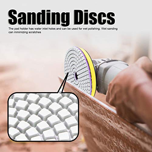 Диск за пескарење 10 парчиња 3in, мелница за диск од 800 мрежи, пескачки диск за мелница, гранит, бетон, камен