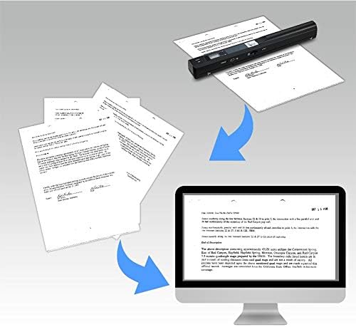 Скенер за документи за пенкало TYI, рачен скенер за боја на формат A4, за деловна/фотографија/слика/приходи/книги/, избор на формат JPG/PDF,
