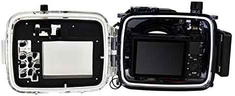 Море жаби подводна камера кутија компатибилен со Sony RX100 VI IPX8 40M/130FT Максимална длабочина на нуркање водоотпорна камера куќиште за