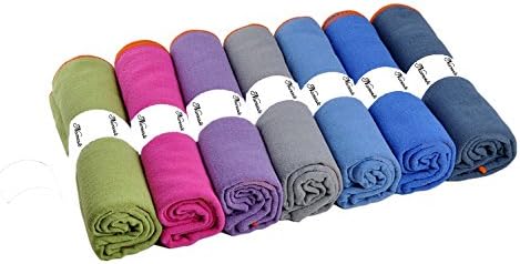 Namaste Skidless Premium Premium Mat-големина јога пешкир со не-лизгачки зафат; топла розова; вежба, фитнес, пилатес и опрема за