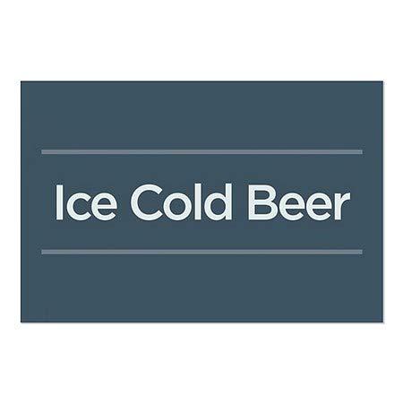 CGSignLab | Ледено ладно пиво -Басична морнарица Влечење на прозорецот | 36 x24