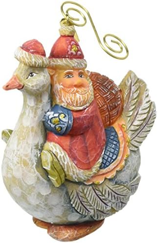 G. Debrekht Santa на Goose Figurine Ornament