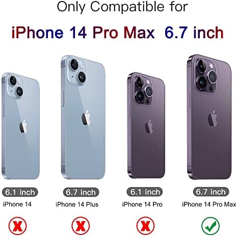 Baisrke Компатибилен со Iphone 14 Pro Max Случај, Симпатичен Јасен Цветен Дизајн За Девојчиња Жени Отпорен На Удари Со Заштитник На Екранот