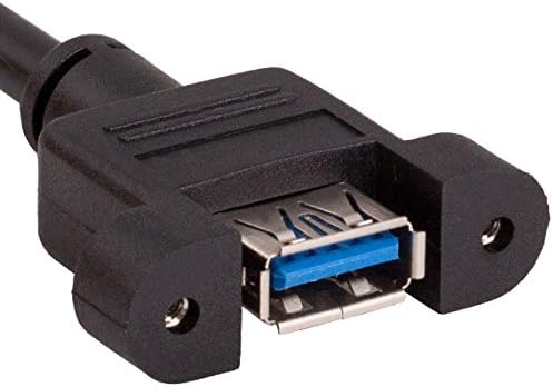 Водач на кабел 1FT USB 3.0 панел-монтажа тип А машко за да напишете женски кабел