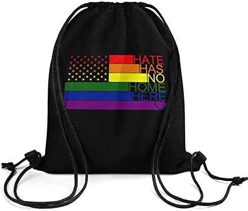 Cowdiy Pride Stuff String String Tagn, торба за ранец на гордоста со лесна и водоотпорна радосна решетка полиестер, додатоци за подароци за гордост за геј лезбејски ЛГБТК