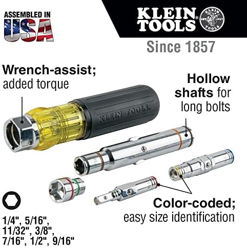 Klein Tools 32807mag 7-во-1 возач на орев, магнетски возач и 32581 прецизен сет на шрафцигер, шрафцигер со електроника 4-во-1 со индустриска јачина Филипс и склопени битови