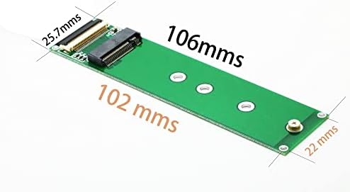 SINTECH M.2 NVME Extender, NGFF M-Key PCIe SSD картичка за екстензија со анти-електромагнегнетски кабел 20 см