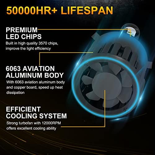 DUOLUTONG H4 HB2 9003 LED Светилки, 100W 16000LM 300% Посветла LED Светилки, 6500K Кул Бела LED Конверзија Комплет, Високо И Ниско Светло