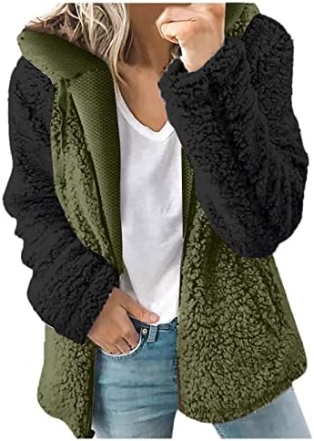 Nokmopo плус јакни со големина за жени, женски моден кадифен патент, долги ракави, зашиени топло џемпер врвови палто зима