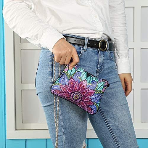 DIY дијамантски сликарство дама чанта чанта чанта чанта телефон телефонска паричник торба за чување торба за патувања