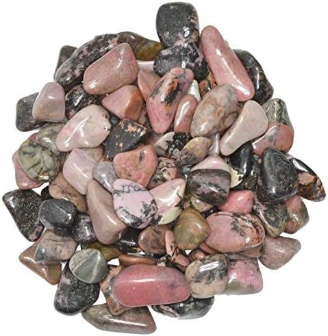 Хипнотички супериорни материјали: 1 lb Масовно разгалени родонитни камења од Мадагаскар - природен полиран скапоцен камен за резерви