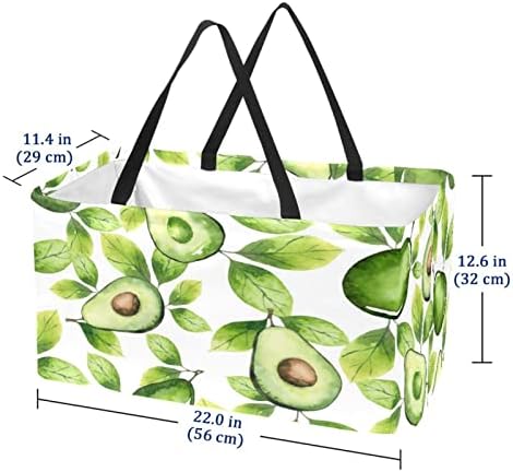 Кошница за еднократно шопинг авокадо непречен преносен преклопен пикник намирници кеси за перење алишта за торба за торба за купување корпа за
