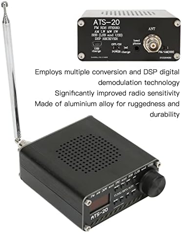 Целиот бенд радио приемник, AM FM Shortwave Radio Multifunction висока чувствителност DSP дигитална демодулација технологија цврста за дома