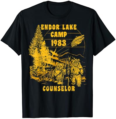 Војна на Starвездите Евок Ендор Езеро '83 Камп советник за графичка маица маица