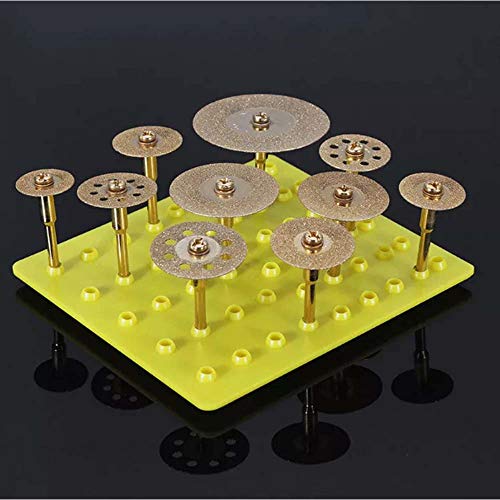 Тркало за сечење на дијаманти во Yeezugo, 10 парчиња 1/8 титаниумски облози со дијамантски дискови за сечење на тркалата за отсекување на тркалата поставени за ротациона