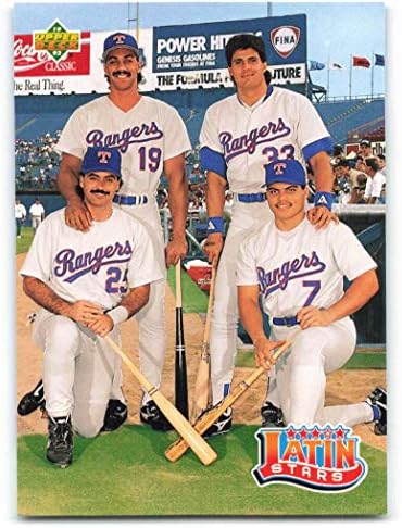 1993 Горна Палуба 52 Хуан Гонзалес/Хозе Кансеко/Рафаел Палмеиро/Иван Родригез Латински Ѕвезди Нм-Мт Ренџерс Бејзбол