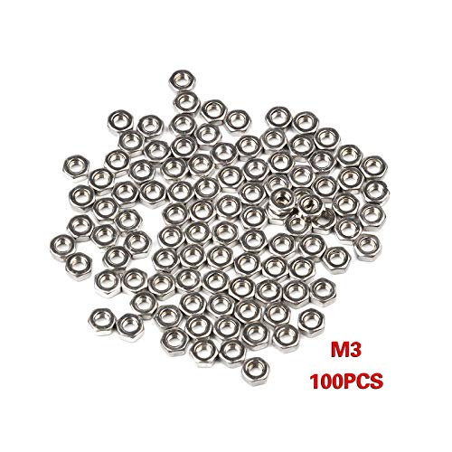 50/100pcs 304 хексадецимални ореви од не'рѓосувачки челик M2 M3 M4 M4 M5 M6 метрички нишки хексадецимални ореви Метик орев и асортиман