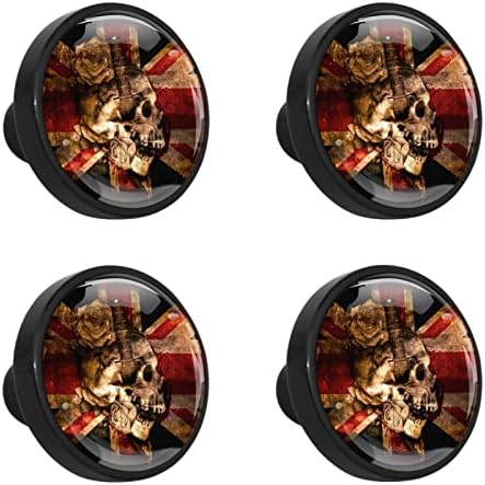 4 парчиња копчиња на вратата на кабинетот Гроздобер САД знаме со wallидни влечења рачки за рачки за фиоки за фиоки