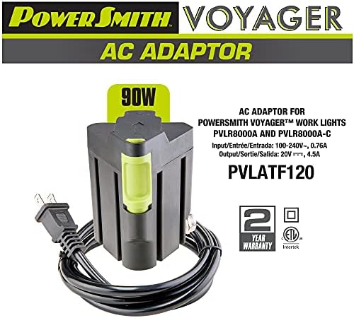 Powersmith Voyager Pvlatf120 AC адаптер само, црна