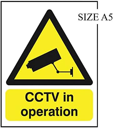 SignsLab SR11221 GN00751R ПРЕДУПРЕДУВАЕ ЗА ПРЕДУПРЕДУВАЕ „CCTV во функција“, A5, PVC