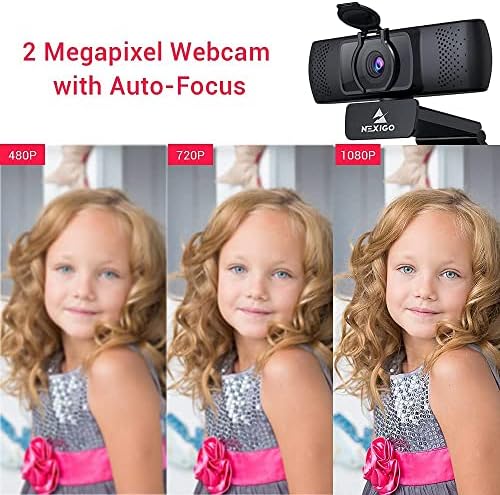 NexiGo AutoFocus 1080p Веб Камера Комплети, 2021 N930P FHD USB ВЕБ Камера со Капак За Приватност &засилувач; Микрофон, Воздух T2
