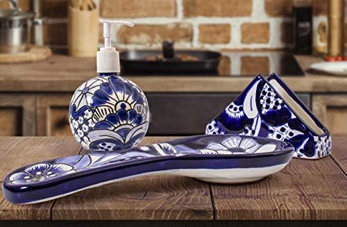 Автентична мексиканска талавера сапун и лосион диспензерот Шарен кујнски декор - рачно насликана - Мексиканска грнчарија - Направено во