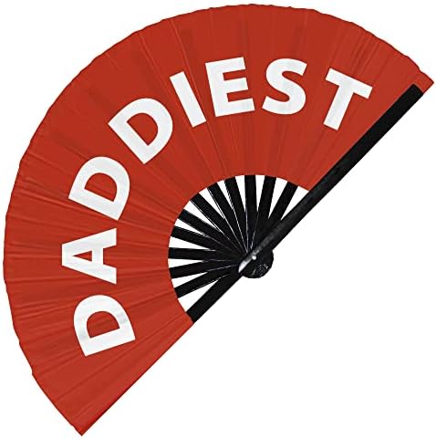 Taddiest Hand Fan foldable Bamboo Circuit Rave Daddy Hand Fan Words Expressions Изјава Гаг подароци Фестивалски додатоци за забава