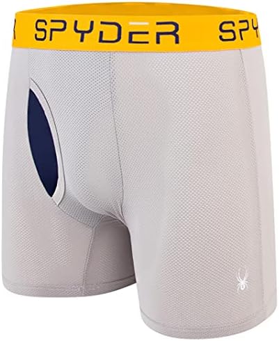 Spyder Performance Mesh Mens Boxer Brownes Sports Долна облека 3 Пакет/летање предниот дел
