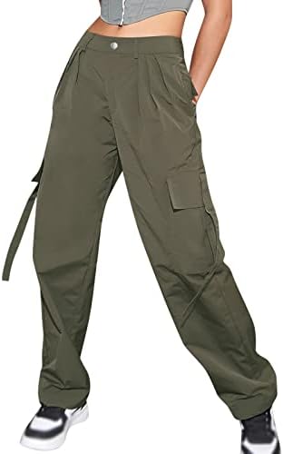 Pantsенски панталони од миашуи костум обични 2023 карго панталони жена опуштена вклопена во буги облека црни обични ромци за жени