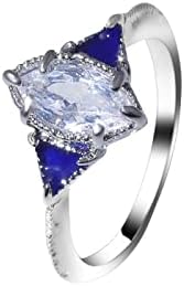 2023 година Ново ангажиран прстен циркон коњи светла рунда мода за жени накит накит чисти прстени со смола со големина 9